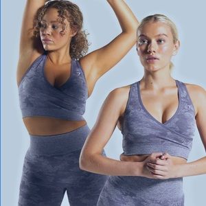 Gymshark CAMO SEAMLESS SPORTS BRA NWOT